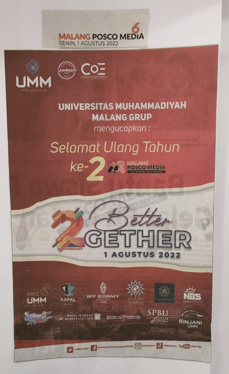 Universitas Muhammadiyah Malang Grub Mengucapkan : Selamat Ulang Tahun ...